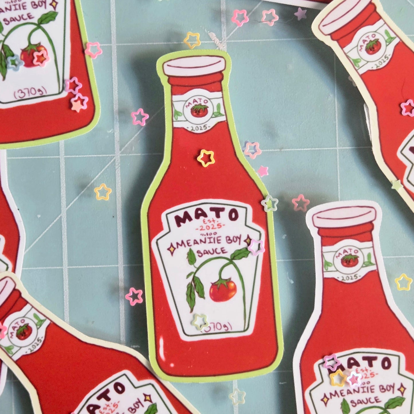 Mato Ketchup Bottle Sticker