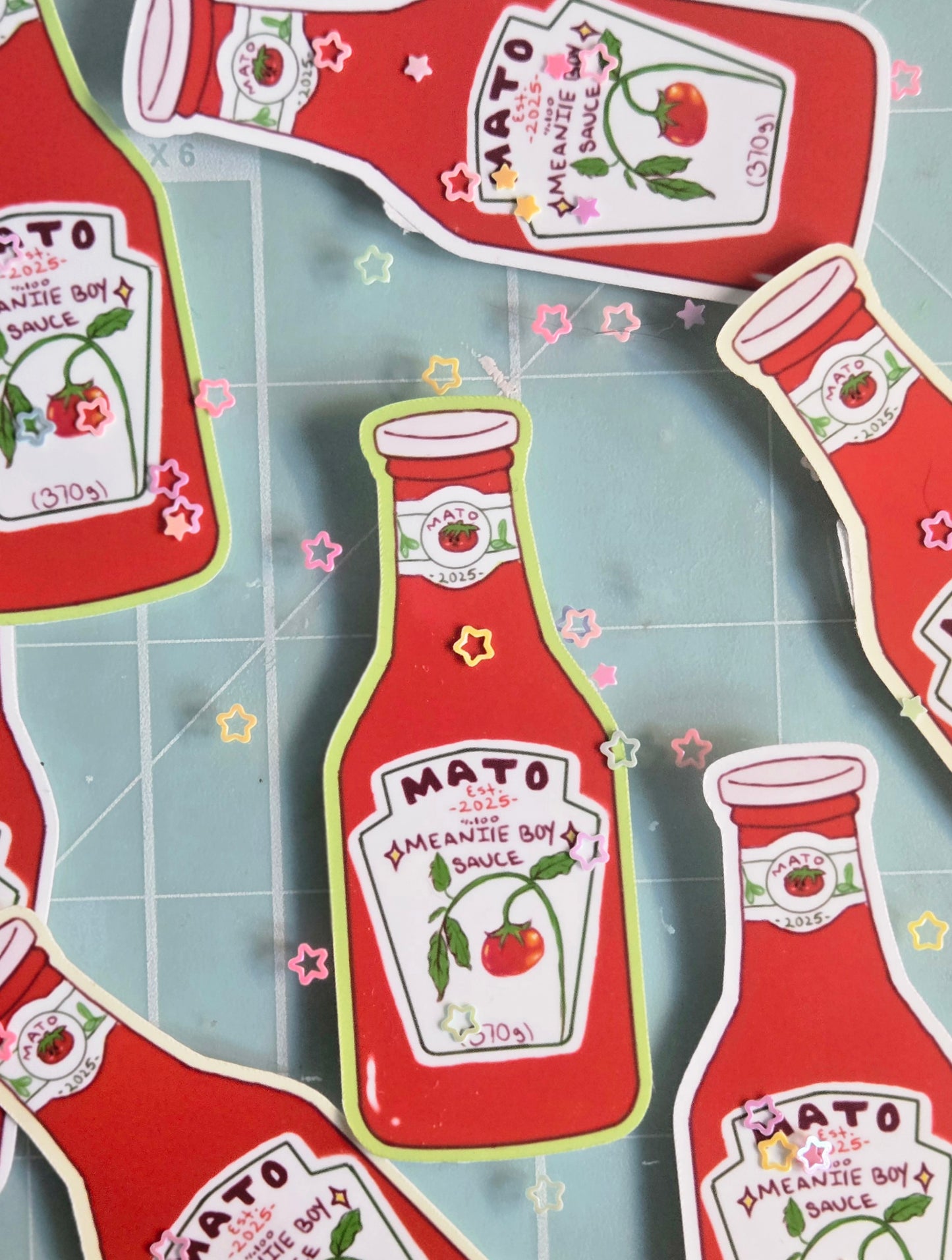 Mato Ketchup Bottle Sticker