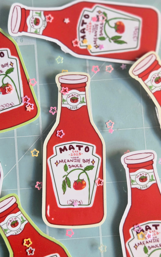 Mato Ketchup Bottle Sticker