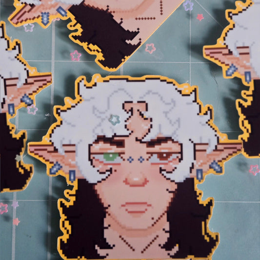 Pixel Basil Elf Sticker