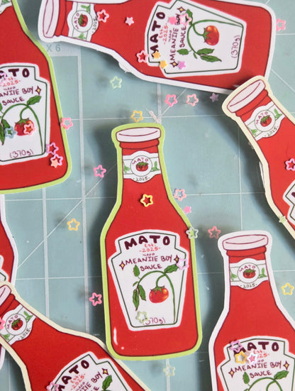Mato Ketchup Bottle Sticker