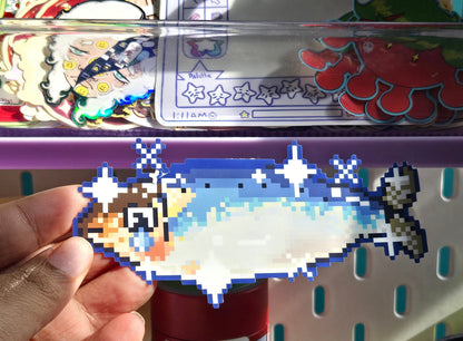 Pixel Weeping Sardine Sticker