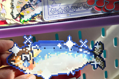 Pixel Weeping Sardine Sticker